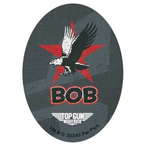 Parches Ropa Top Gun – Parche Impreso Ropa – (licencia oficial) – Top Gun Maverick – Bob – Floyd – Emblema – Aviones – Guerrer@s – Aventurer@s – 11,0 x 8,0 cm. – Moda The Happy Patch