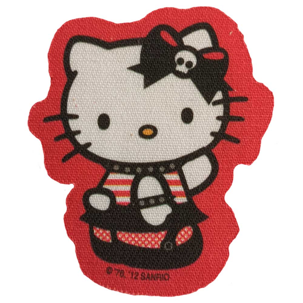 Parches Ropa Sanrio – Parche Impreso Troquelado Ropa – (licencia oficial) – Animales – Hello Kitty – Gata & Camiseta Rayas – Bebé – Infantil – 5,0 x 5,8 cm. - Moda The Happy Patch