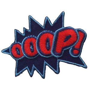 Parches Ropa – Parche Bordado Ropa – Exclusivo – Comic – Sonido – Símbolo – Sorpresa – Ooop – 6,0 x 4,5 cm. – Moda The Happy Patch
