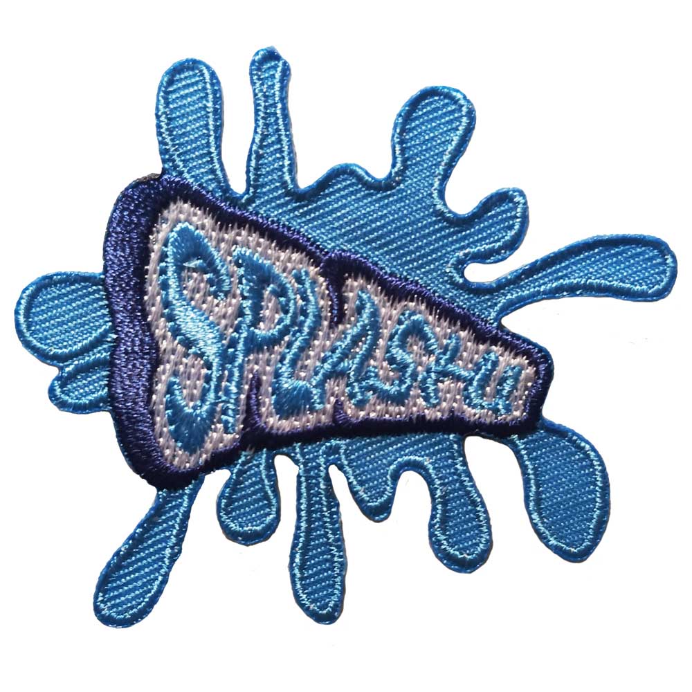 Parches Ropa – Parche Bordado Ropa – Exclusivo – Comic – Sonido – Símbolo – Chapoteo en Agua – Splash – 5,8 x 5,4 cm. – Moda The Happy Patch