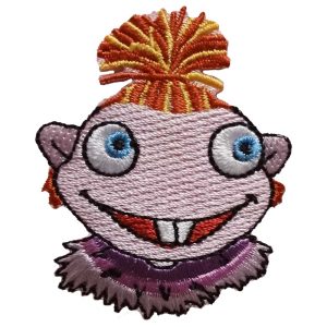 Parches Ropa Los Lunnis – Parche Bordado Ropa – (licencia oficial) – Lunnis – Lulila – Cara – Alienígenas – Infantil – 4,4 x 5,4 cm. – Moda The Happy Patch
