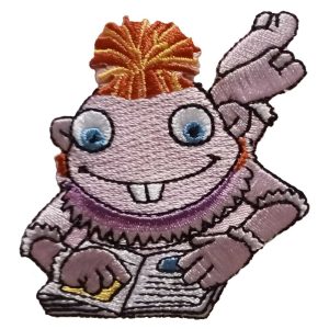 Parches Ropa Los Lunnis – Parche Bordado Ropa – (licencia oficial) – Lunnis – Lulila & Escuela – Estirada – Alienígenas – Estudiar – Libros – Colegio – Infantil – 6,0 x 6,0 cm. – Moda The Happy Patch