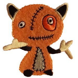 Parches Ropa Halloween Creatures – Parche Bordado Ropa – Exclusivo – Criaturas de Halloween – Muñeco de Trapo – Mundo Fantasía – Magia – 5,6 x 5,9 cm. – Moda The Happy Patch