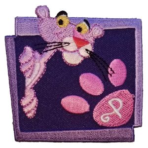 Parches Ropa The Pink Panter – Parche Bordado Ropa – (licencia oficial) – La Pantera Rosa – Animales – Simpáticos – Graciosos – 7,0 x 7,0 cm. – Moda The Happy Patch