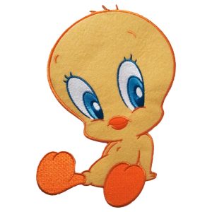 Parches Ropa Warner Bros – Parche Bordado Ropa – Animales – (licencia oficial) – Looney Tunes tamaño XL – Tweety  – Canario Piolín – Tiernos – 13,0 x 19,3 cm. – Moda The Happy Patch