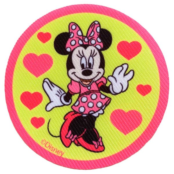 Parches Ropa Disney – Parche Impreso Ropa – Animales – Ratón – (licencia oficial) – Mickey – Minnie Mouse & Corazón – 6,3 x 6,3 cm. – Moda The Happy Patch