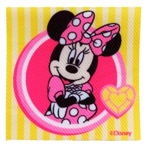Parches Ropa Disney – Parche Impreso Ropa – Animales – Ratón – (licencia oficial) – Mickey – Minnie Mouse & Corazón – 5,8 x 5,8 cm. – Moda The Happy Patch
