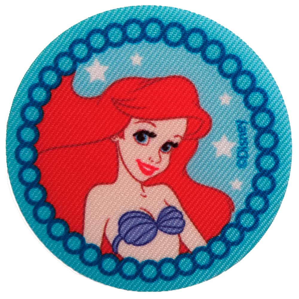 Parches Ropa Disney – Parche Impreso Ropa – Princesas – (licencia oficial) – Ariel – La Sirenita – 7,0 x 7,0 cm. – Moda The Happy Patch