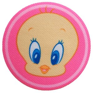 Parches Ropa Warner Bros – Parche Impreso Ropa – Animales – (licencia oficial) – Baby Looney Tunes – Tweety – Canario Piolín – Bebé – Tiernos – 6,5 x 6,5 cm. – Moda The Happy Patch