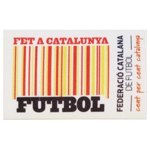 Parches Ropa FCF – Parche Impreso Ropa – (licencia oficial) – Fútbol en Cataluña – Federació Catalana Futbol Oficial – Fet a Calatalunya – Futbol Cent per Cent Catalunya – 8,5 x 5,5 cm. – Moda The Happy Patch