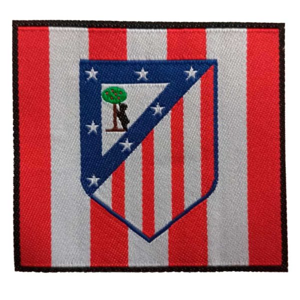 Parches Ropa Fútbol Deportes – Parche Tejido Ropa – Exclusivo Coleccionistas Happy – Linea Vintage Artesana – Atlético de Madrid – Escudo Retro – Sport – 6,8 x 5,7 cm. – Moda The Happy Patch