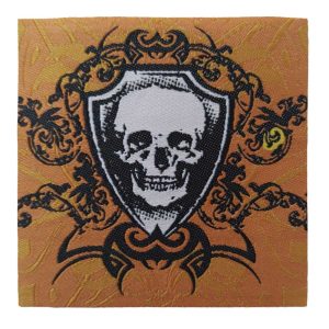 Parches Ropa – Parche Tejido Ropa – Exclusivo – Halloween – Urban Style – Etiqueta – Insignia – Calavera – Estilo Urbano – Motorist@s – Moter@s – Tendencias – Moda – 7,7 x 7,7 cm. – Moda The Happy Patch